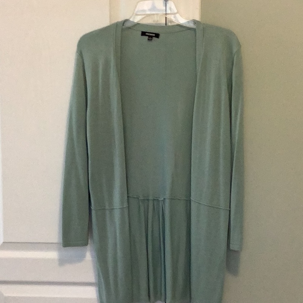 Sweater Premise Light Aqua Long Sweater 29” Long 100%Viscose Large